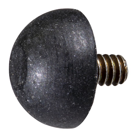 Midwest Fastener #6-32 x 1/2" Rubber Coarse Thread Male Spherical Bumper Mount 4PK 930862